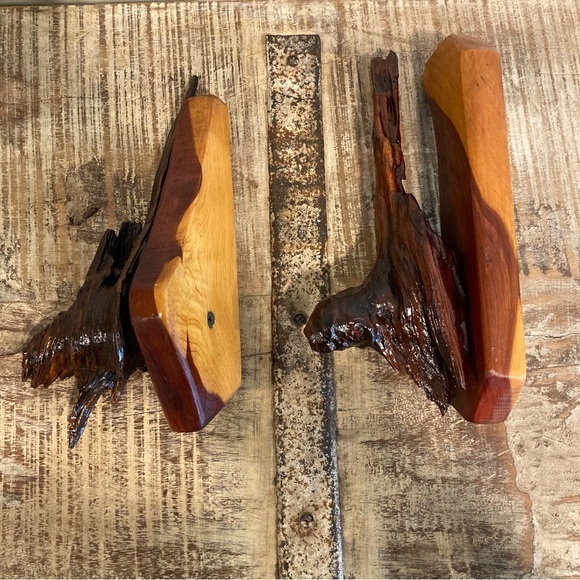 2 Vintage Boho Wood Chunks - Picture 4 of 12